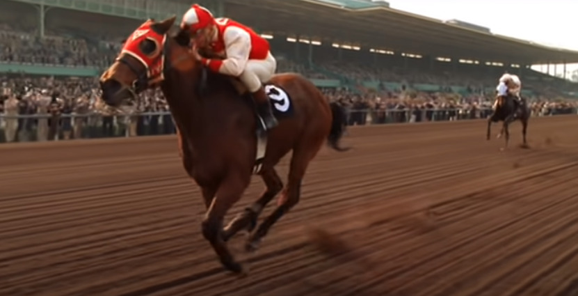 The winning scene from the Seabiscuit movie