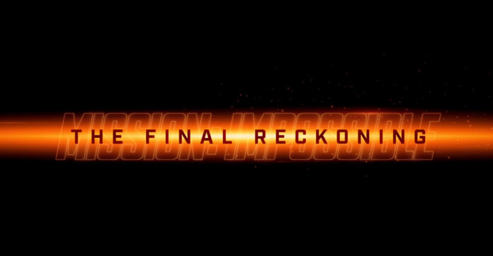 Official poster of Mission Impossible – Final Reckoning with a bold, action-themed design