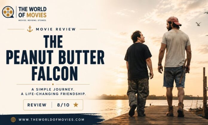 Shia LaBeouf and Zack Gottsagen in The Peanut Butter Falcon movie review banner