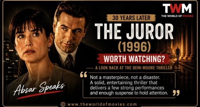 Demi Moore and Alec Baldwin in The Juror (1996) thriller movie review