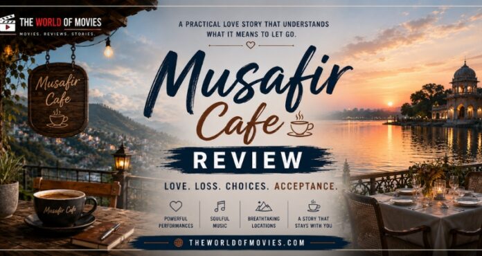 Musafir Cafe review featuring a mountain cafe and Bhopal lake setting